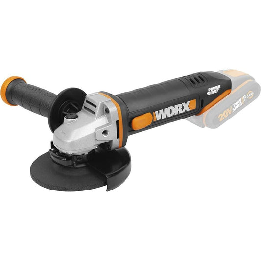 165453 - WORX Grirëse Këndor Pa Tel WX803.9, 20V, Disk 125mm, Shumëmateriale, i Lehtë dhe Ergonomik, Dorezë Ndihmëse, Bateria dhe Karikuesi nuk Përfshihen