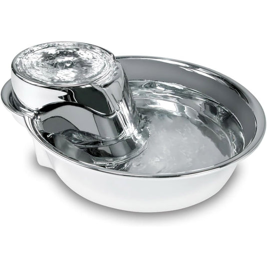 235024 - Pioneer Shatërvan uji për kafshë shtëpiake, çelik inox, dizajn pikash shiu