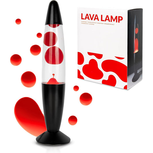 236622 - GIFTMARKET Llambë Lave e Kuqe, Llambë tavoline retro 34 x 8.5 cm me 2 llamba