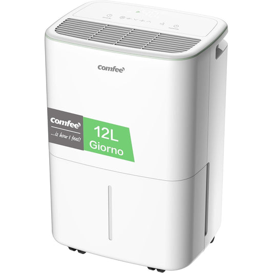 159475 - COMFEE Tharëse Ajri, Kapacitet 12 Litra/ditë, E përshtatshme për dhoma 50 m³ (20 m²), Shkrirje Automatike, Bllokim për Fëmijë, Ulje Zhurme, Ftohës R290, Modeli CDDOE-12DEN7-QA3(BE)