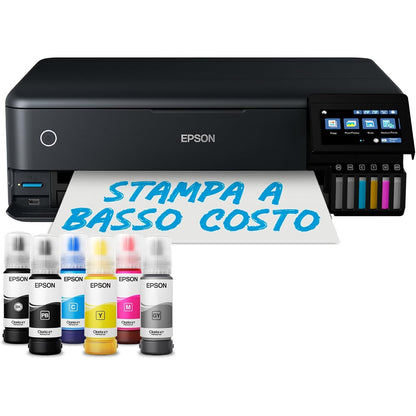 126004 - EPSON Printer Fotosh EcoTank ET-8550, Format A3+, 6-Ngjyra, 5-Drejtime Mediash, Wi-Fi Direct dhe Ethernet, Ekran me Prekje