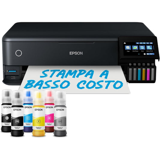 126004 - EPSON Printer Fotosh EcoTank ET-8550, Format A3+, 6-Ngjyra, 5-Drejtime Mediash, Wi-Fi Direct dhe Ethernet, Ekran me Prekje