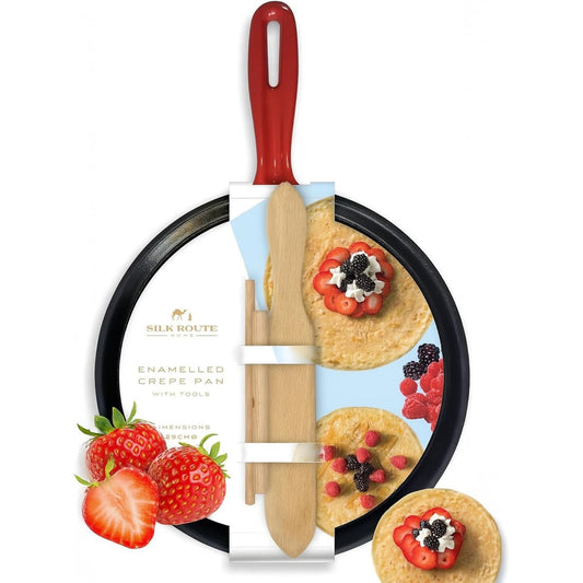 235073 - Silk Route Home Tavë për Krepa dhe Petulla, Gizë, 25 cm, me Tundëse dhe Shpatull, Jo-ngjitëse