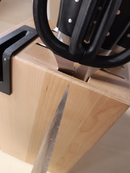 177096 - KITCHENAID - Set i 11 pjesëve të thikave Japoneze, Mbrojtëse çeliku, Bllok druri Birchwood, Gourmet