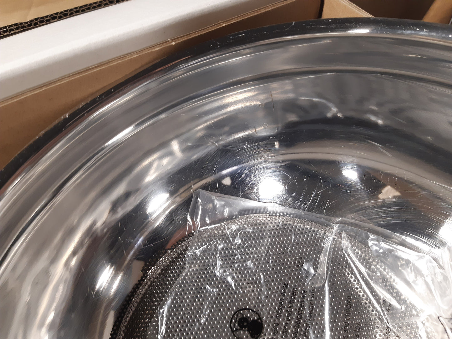 177113 - RÖSLE - Mulli Manual Perimesh me Dorezë nga Çeliku Inoks 18/10, I Sigurt për Lavatriçe, Ngjyra Argjendi