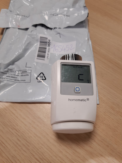 165452 - HOMEMATIC Termostat Radiator IP, Kontroll Nëpërmjet Aplikacionit, Përkrahje për Alexa dhe Google Assistant, Instalim i Lehtë, Modeli 140280A1